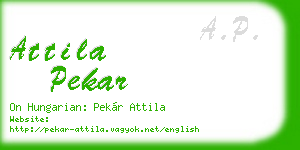 attila pekar business card
